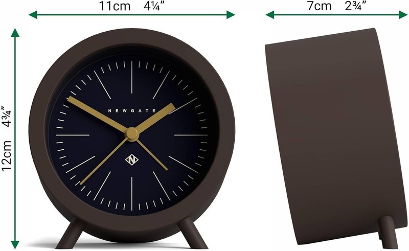 Battery-Powered Modern Retro Alarm Clock - Quiet Sweep Mechanism & Compact Size gallery