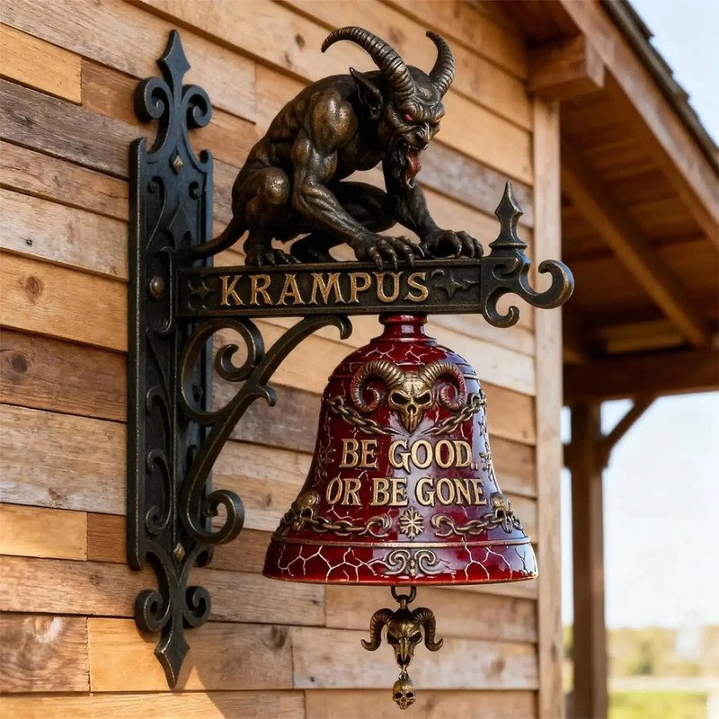 Krampus Be Good or Be Gone Decorative Bell 16cm ✨ Collectible Ornament gallery