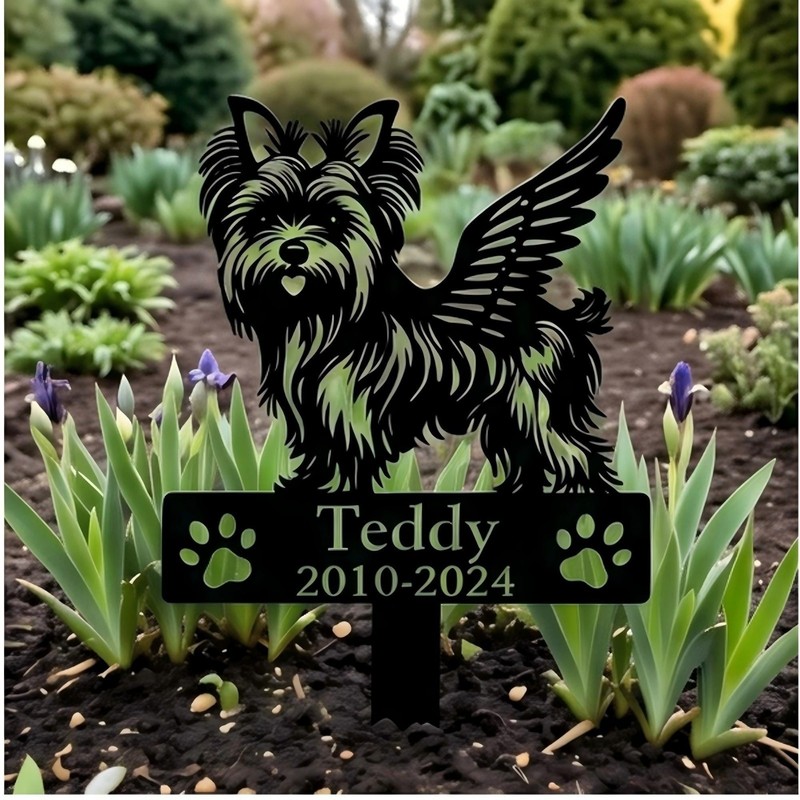 Yorkie Memorial Stake Personalized Metal Garden Pet Loss Sympathy Gift gallery