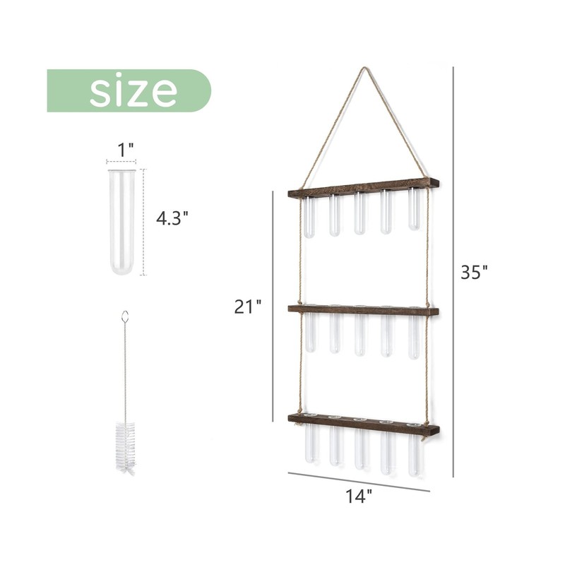 Mkono Plant Propagation Tubes, 3 Tiered Wall Hanging Terrarium ... FAST USA SHIP gallery