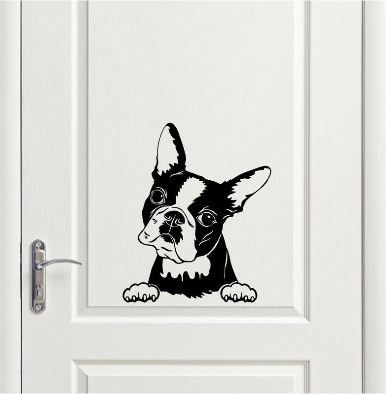 French Bulldog Decal Laptop Sticker Any Room or Office with Smooth Surface Cute