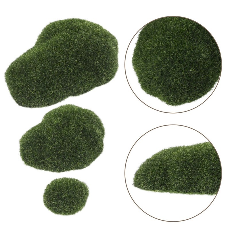 6 Pcs Moss Decor Faux for Plants Indoor Artificial Stone Ornament Decorative gallery