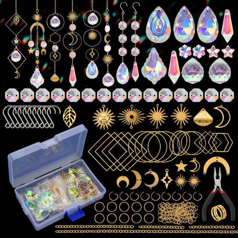 200 Pcs DIY Sun Catchers Making Kits Craft for Adults Crystal Suncatchers Suppli