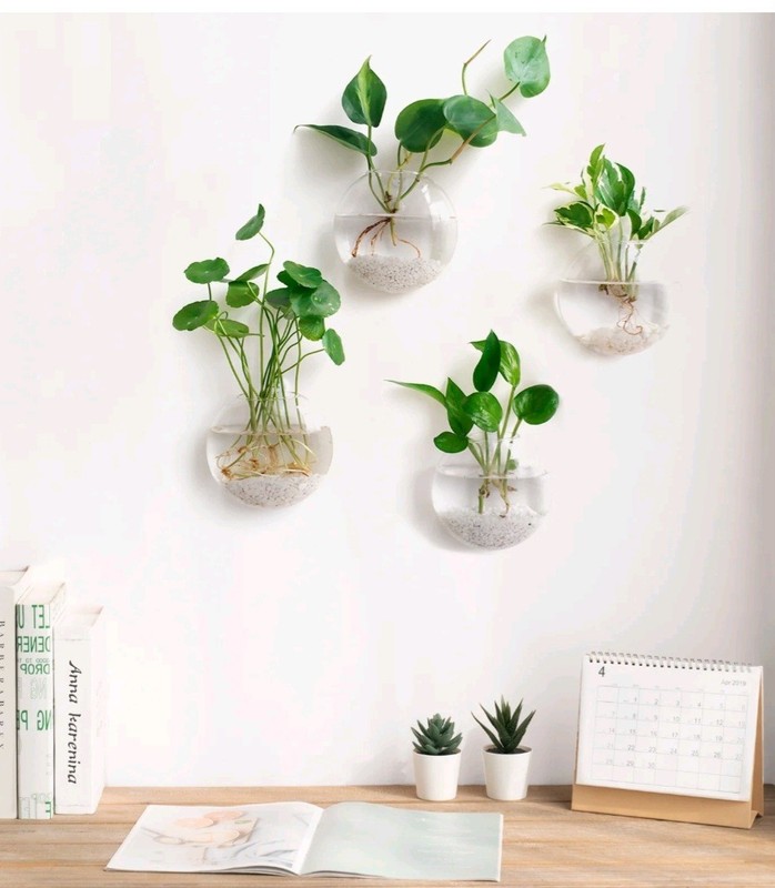 Set Of 4 Mkono Propagation Station Wall Hanging Planter Flower Vases NEW