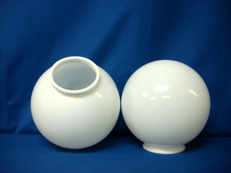 8″ WHITE ROUND GLOBE OUTDOOR LIGHT PLASTIC FIXTURE LAMP POLE ACRYLIC NEW POST