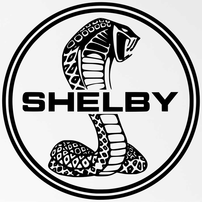 SHELBY COBRA LOGO MUSTANG LARGE WALL ART VINYL DECAL 22" your choice of color gallery