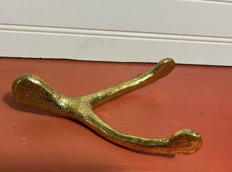 Golden Wishbone Oversized Decor Shiny gold tone Thanksgiving sculpture tabletop