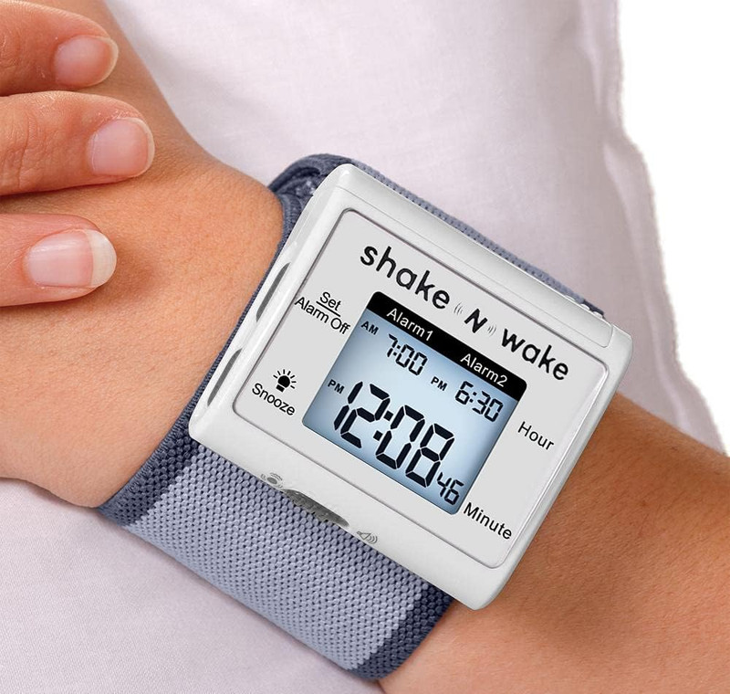 Tech Tools Vibrating Alarm Clock - Shake N Wake - Silent Alarm Wristband Watch - gallery
