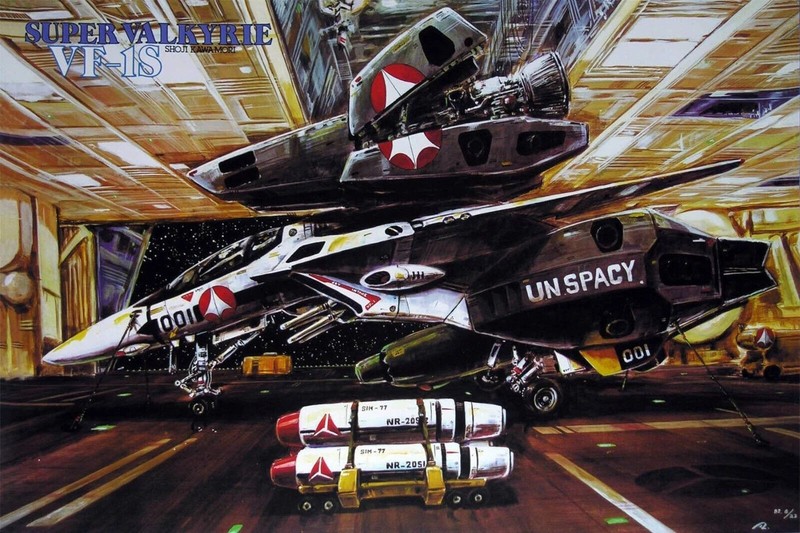 Macross Robotech Super Valkyrie VF-1S Poster print 14"x20" gallery