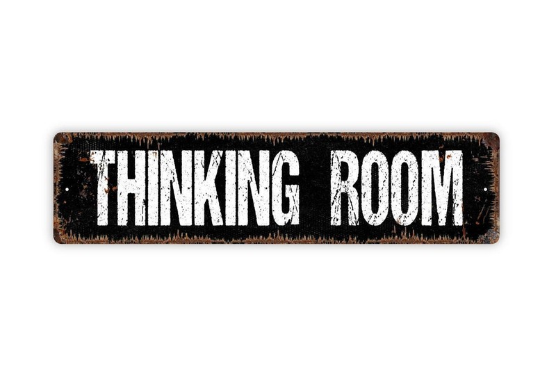 Thinking Room Sign | Quiet Reflection Wall Art | Home Office Study Meditation gallery