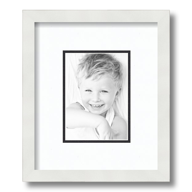ArtToFrames Matted 9×11 White Picture Frame with 2″ Double Mat, 5×7 Opening