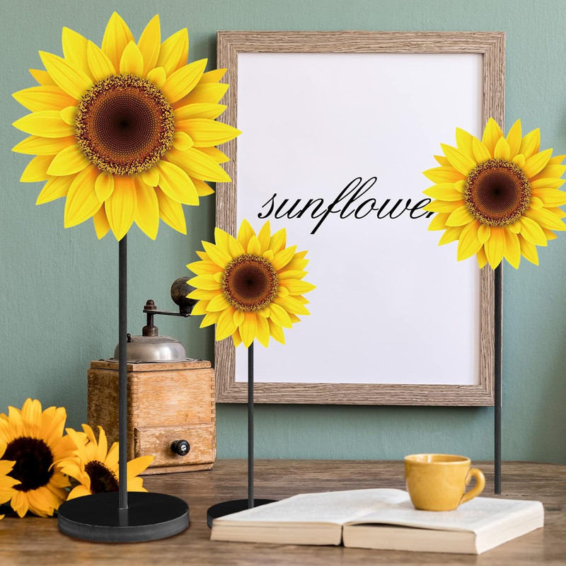 3 Pcs Spring Table Decor Summer Sunflower Wood Table Sign Spring Freestanding Bu gallery
