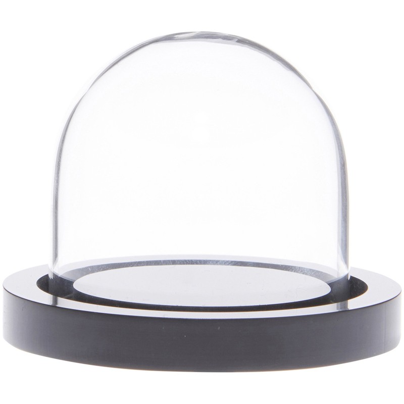 Plymor 1.875″ x 1.875″ Mini Glass Display Dome Cloche (Black Acrylic Base)