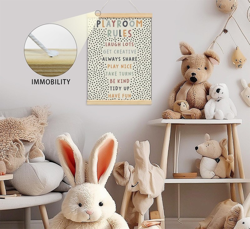 Playroom Kids Tollder Room Wall Decor, Play Room Rules Wall Decor for Kids Pl... gallery