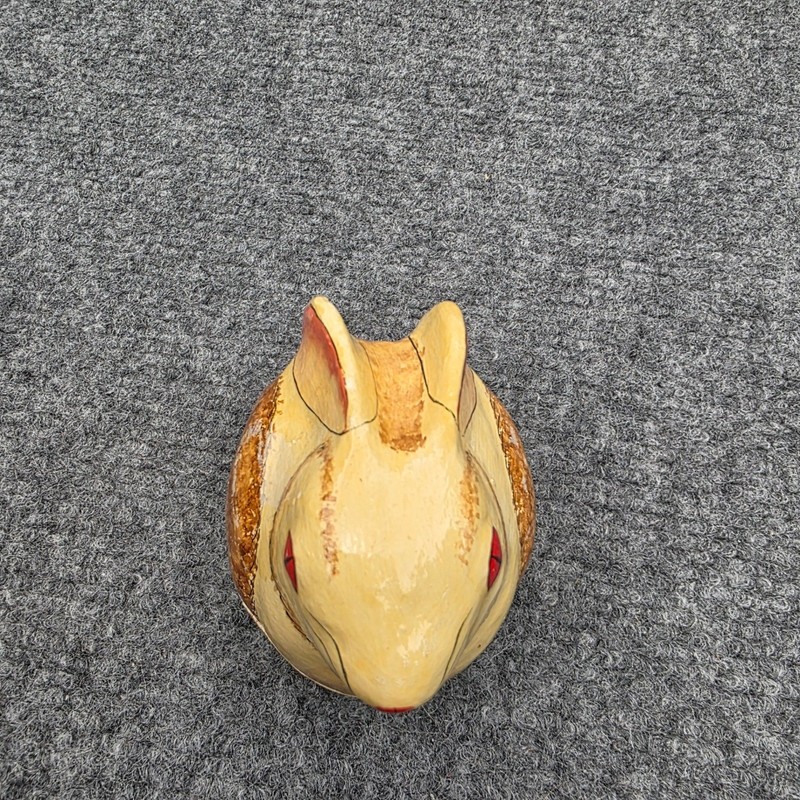 Vintage Papier Mache Rabbit Trinket Box Hand Painted India Sara's Imports 3 gallery