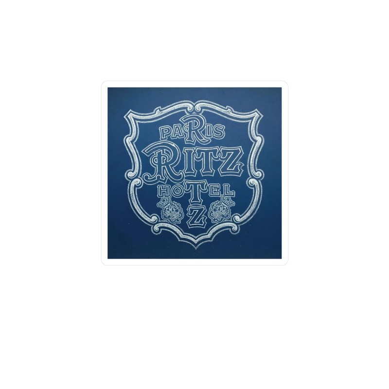 Paris Ritz Hotel Vinyl Sticker 4×6 inches