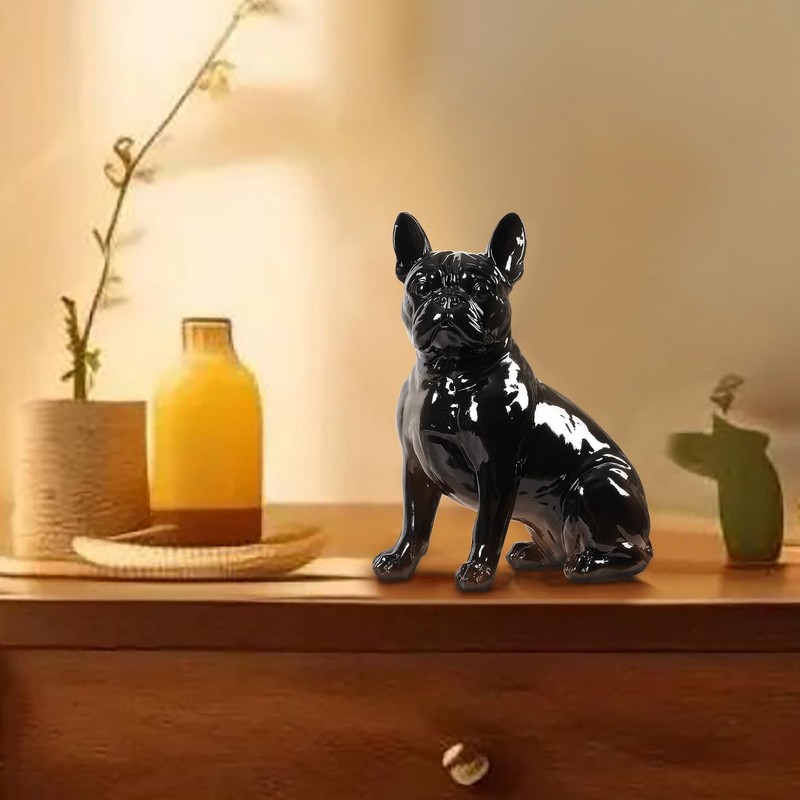 Hi-Line Gift Ltd. 10″ H French Bulldog Statue in Black Home Decor Indoor Use …