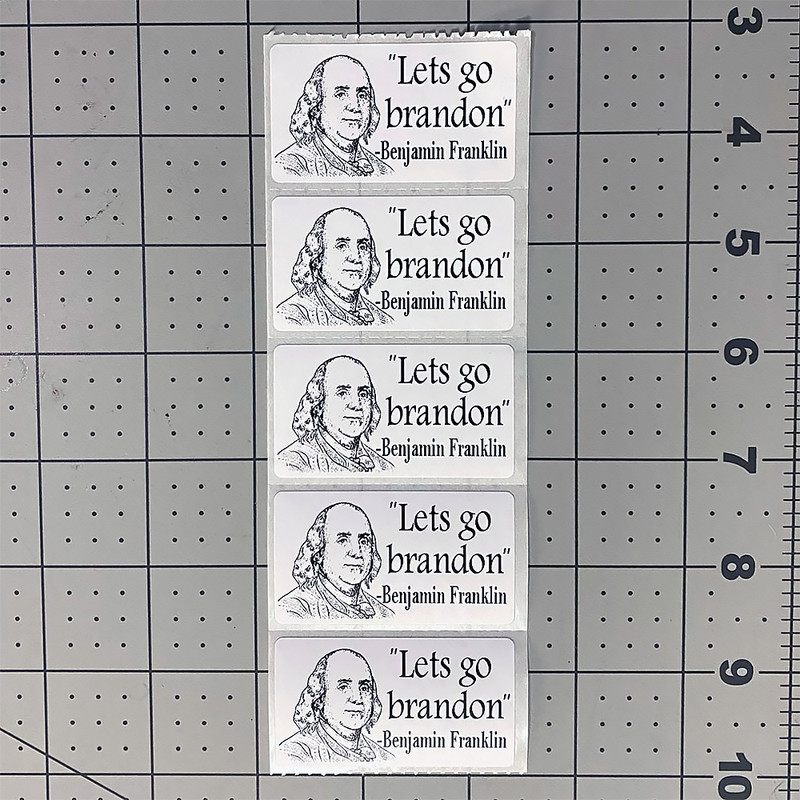 LETS GO BRANDON Benjamin Franklin Funny Sticker Anti Joe Biden Sucks Prank Gag gallery
