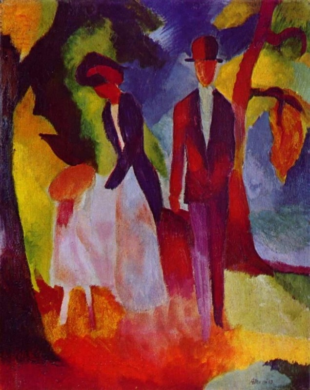 People at the Blue Lake : August Macke LE : 1913 : Art Print gallery