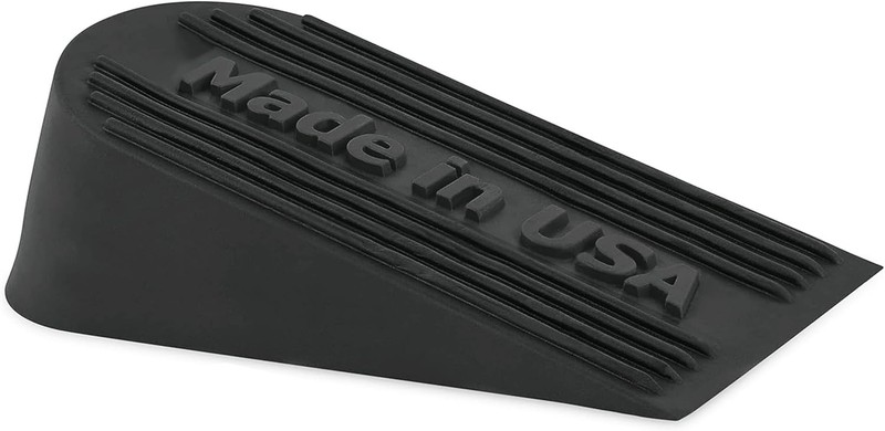 Large Big Rubber Door Stopper Made in USA – 6.5 x 2.75 x 1.9 Inches – Black