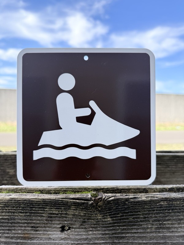 Jet Ski / WaveRunner PWC Metal Sign 6”x6” Parks & Recreation Water Safety Decor