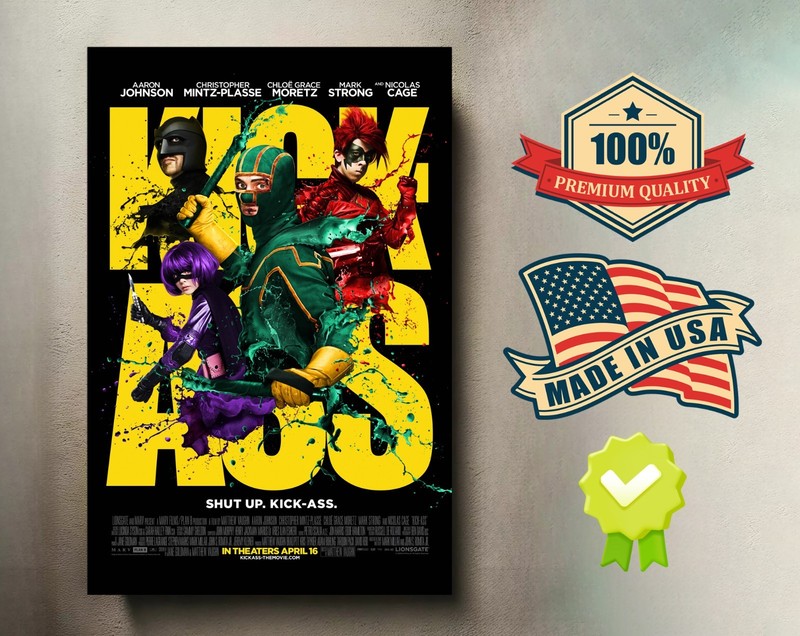 Kick-Ass (2010) 8×12 Metal Movie Poster 🔥🍿