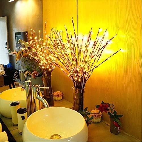 LED Branch Lights, Battery Powered, Warm White, Brown, Plastic, 20 LED, 5 gallery