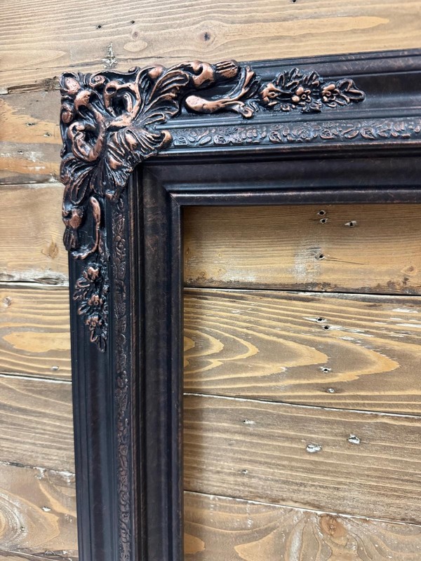 22 x 28 In Stock-Traditional compo XL ornate corners wood frame, COPPER, vintage gallery
