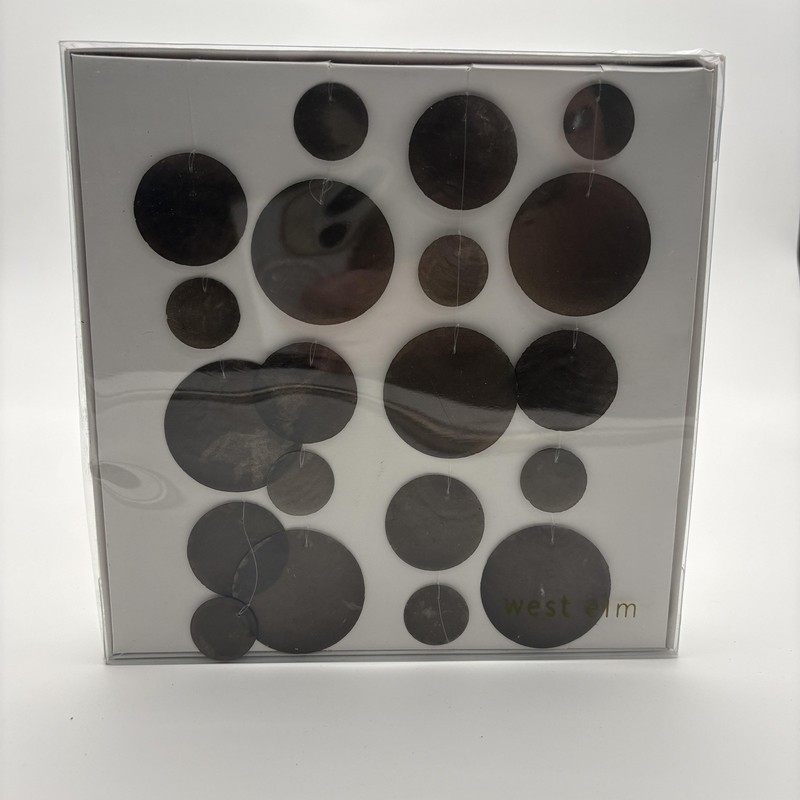 West Elm Abstract Circles Print Small Brown Modern Geometric Wall Art Decor