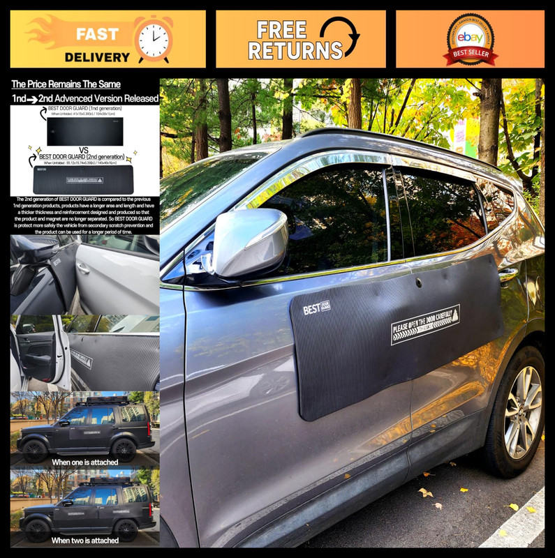 Removable Magnetic Car Door Protector – Lightweight Dent Guard, Door Ding Shield