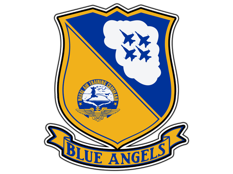 #0659 Blue Angels Logo #1 Waterproof Vinyl Sticker Decal Die-Cut