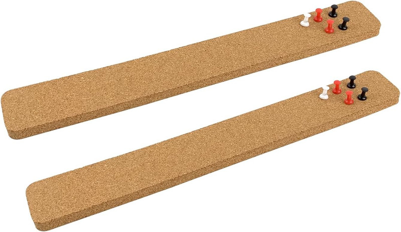 2 Pcs Felt Pin Bulletin Cork Board Bar Strips 15 X 2-1/2 Inches for Office, Scho