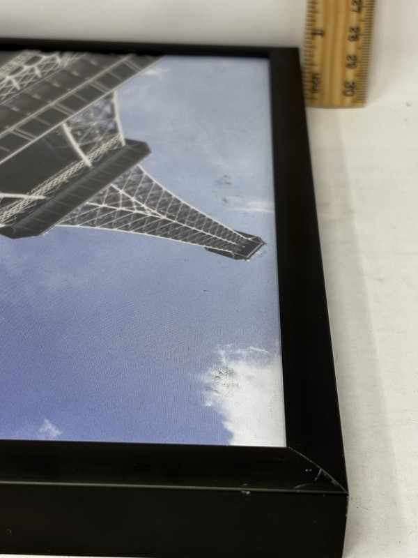 Aluminum Picture Frame Black w Glass Fits 9 x 12 in Photo No Mat READ gallery