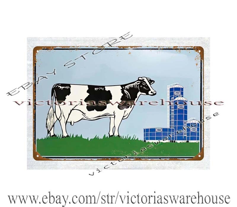 pop shop Seals tor Silo farm barn agriculture cow cattle animal metal tin sign