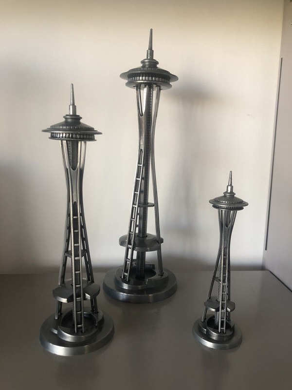 Exclusive Seattle Space Needle 6”, 9”, or 12” Zinc Statue - Officially Licensed