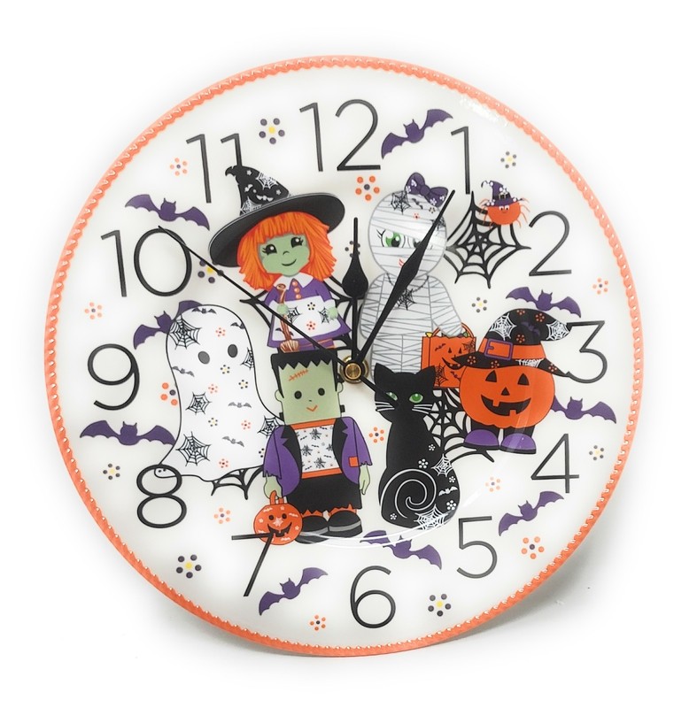 Temp-tations Clock, Ceramic, 10.5 in, Round, HOLIDAY Boofetti K85879 T49856