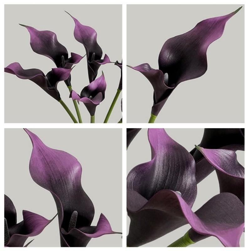 6 Pieces Calla Lily Artificial Flowers,Real Touch Latex Flowers,Long Stem Art... gallery