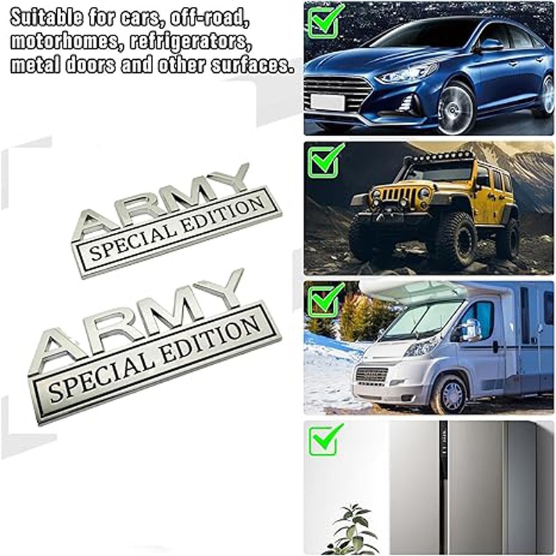 2pk Army Special Edition Emblems 3D Badge Decal Car Display Truck SUV Stickers gallery