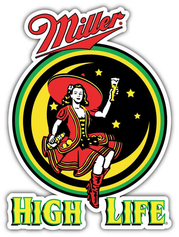 Miller High Life Logo Sticker Car Bumper Decal – 3”, 5” or 6”