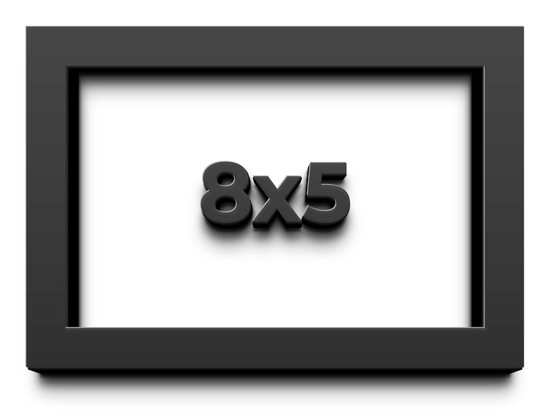 8×5 Shadow Box Frame Black | 1 inches Deep Real Wood Contemporary Shadowbox Disp
