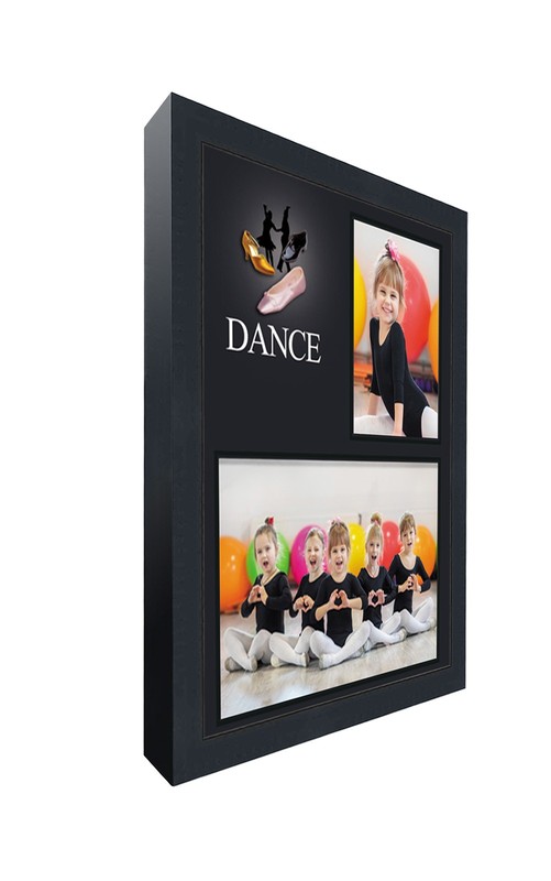 Black Wood Dance Frame For Photos Measuring 3x5 and 7x5 Inches Great Gift gallery