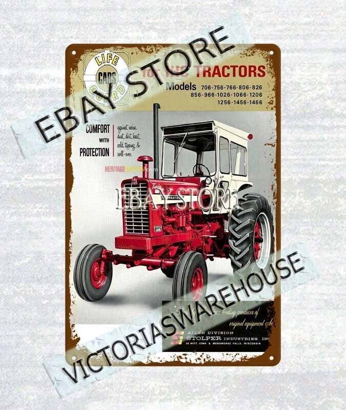 farm equipment barns tractors agriculture machinery tin sign homeware