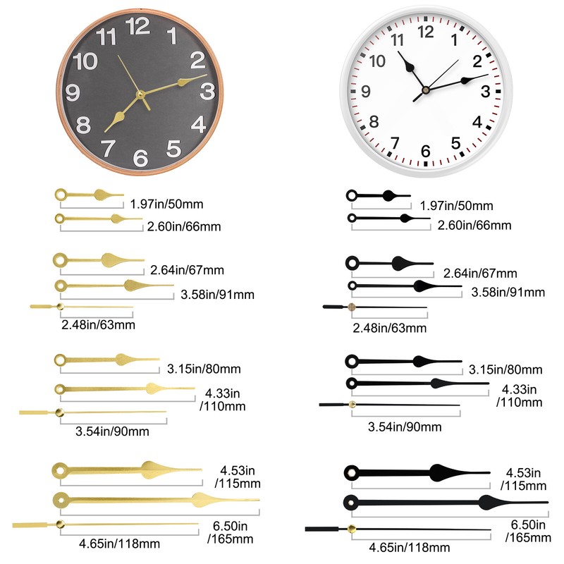 4 Set Quartz Wall Clock Movement Mechanism DIY Replacement Hands Repair Tool Kit gallery