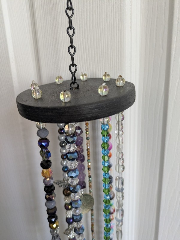 Hand Beaded Suncatcher / Mobile Assorted Colorful Beads for patio or any room gallery