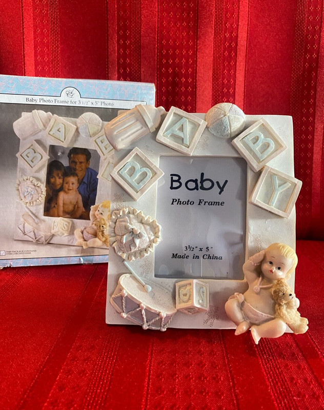 Picture Frame~Theme “Baby”, Frame 5″x6″, Picture 2-1/2″x3-1/2″, New