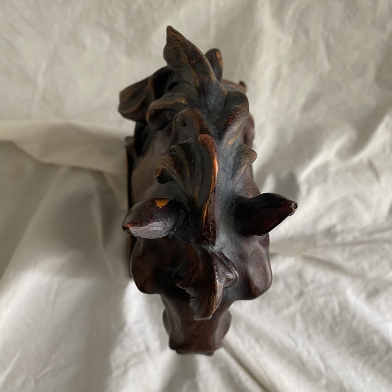 Vintage Resin Horse Head Bust Sculpture Faux Wood Equestrian Statue Shelf Decor gallery