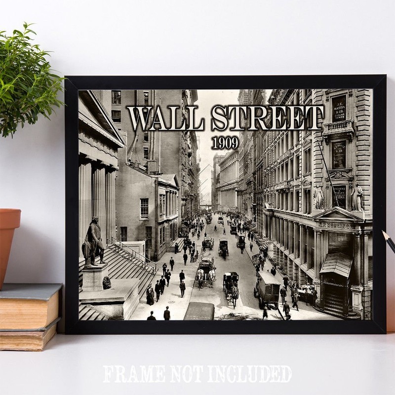 Wall Street 1909-11x14 Unframed Art Print - Great Gift for Financial Planners gallery