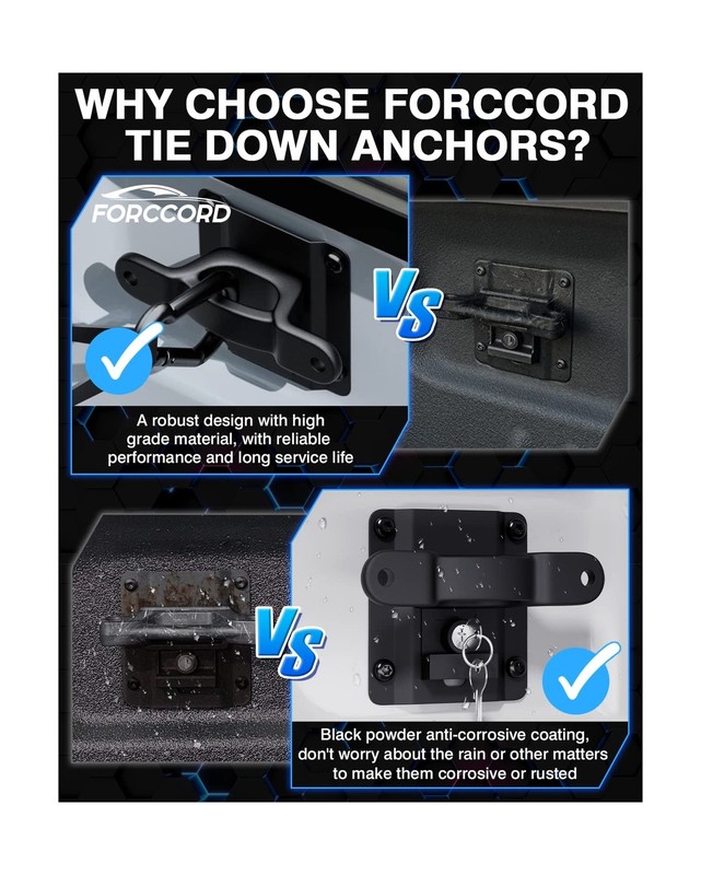 Tie Down Anchors Fit for F150 F250 F350 & Raptor 2026 2025-2015 (Include... gallery
