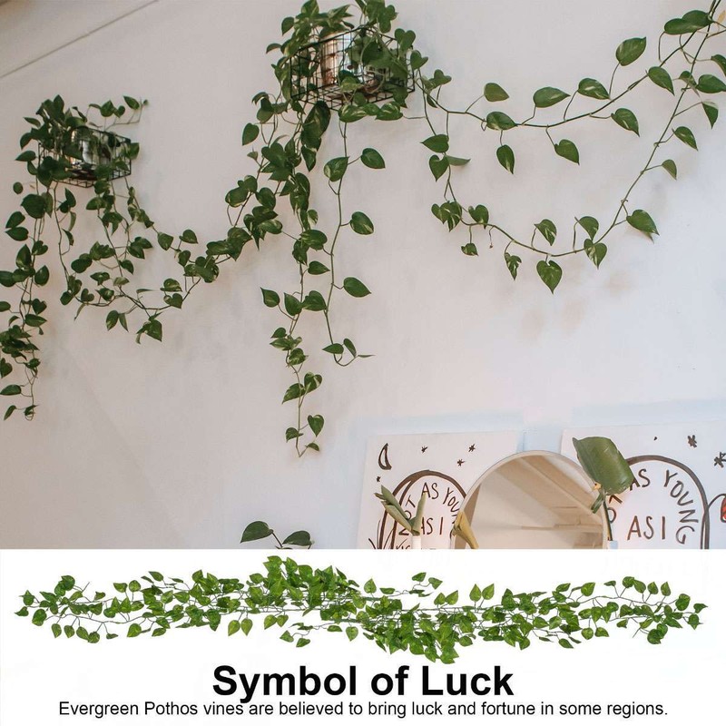 2Pcs Artificial Ivy Leaf Plants Fake Hanging Garland Vine In/Outdoor Home Decors gallery