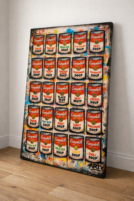 Campbell’s Soup Pop Art Street Style Canvas Print 24 x 36